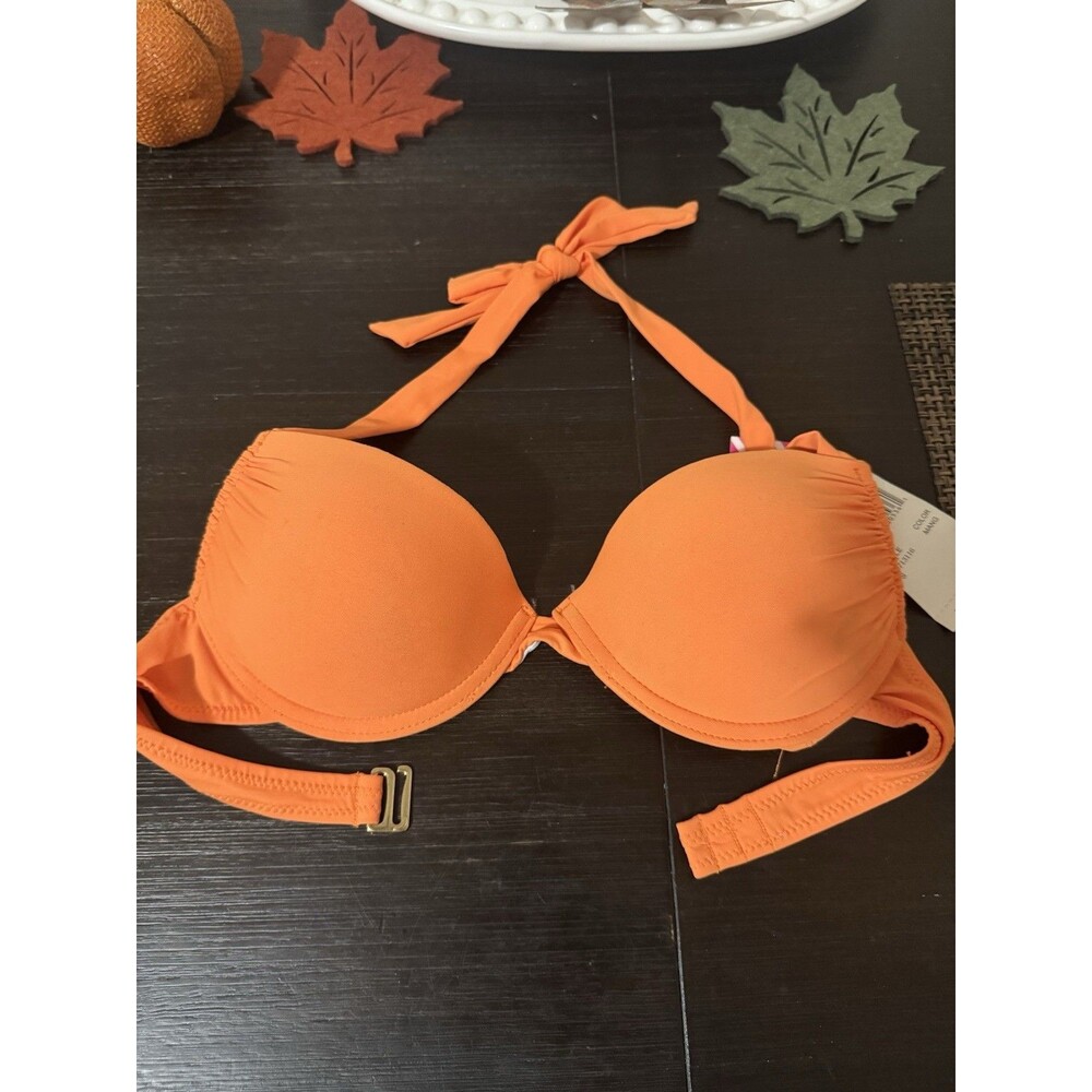Raisins Women’s Orange Bikini Top Size Small NWT